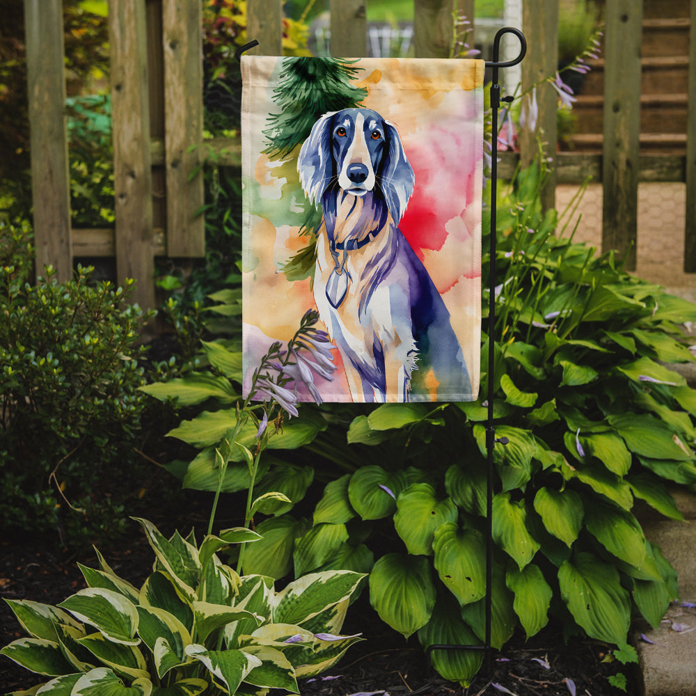 Saluki Christmas Garden Flag