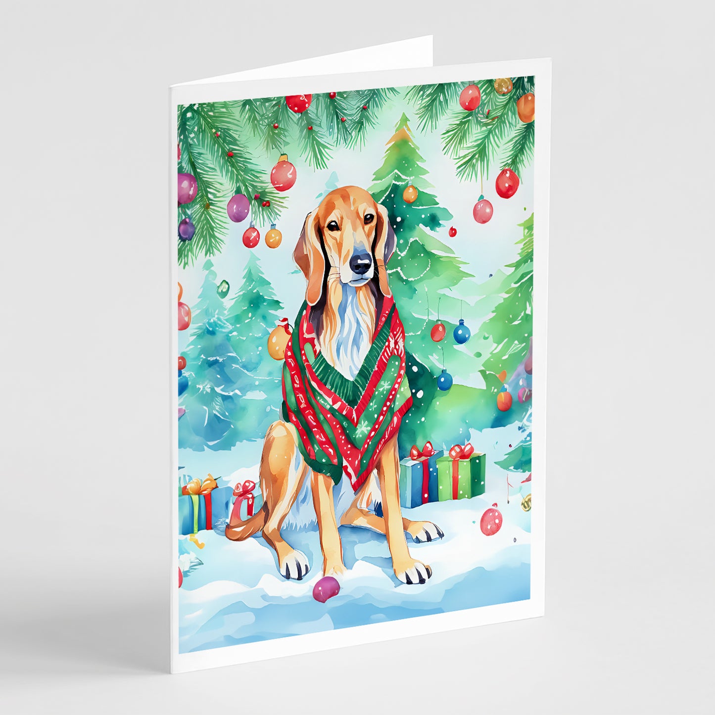 Buy this Saluki Christmas Greeting Cards Pack of 8