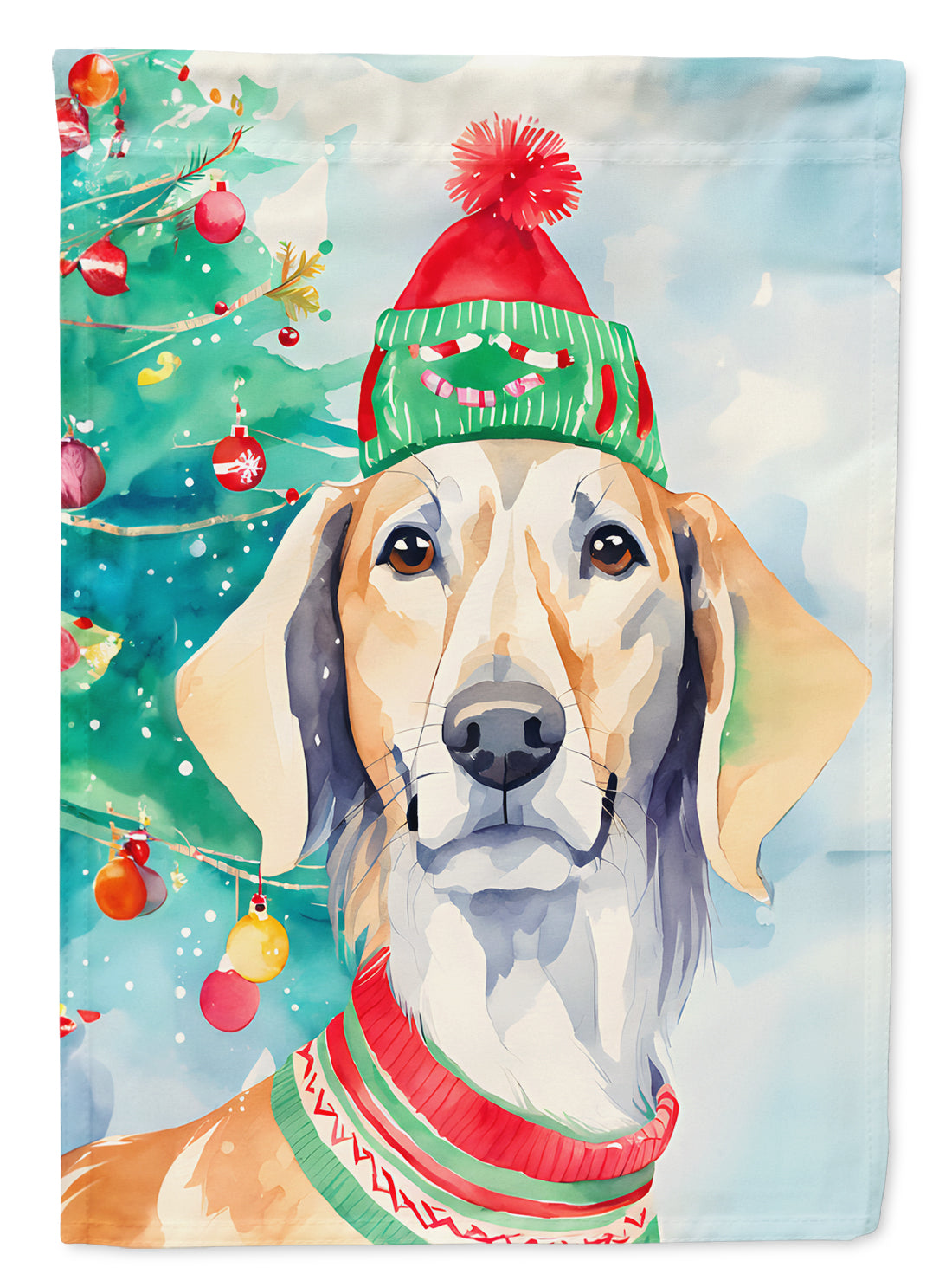 Buy this Saluki Christmas House Flag