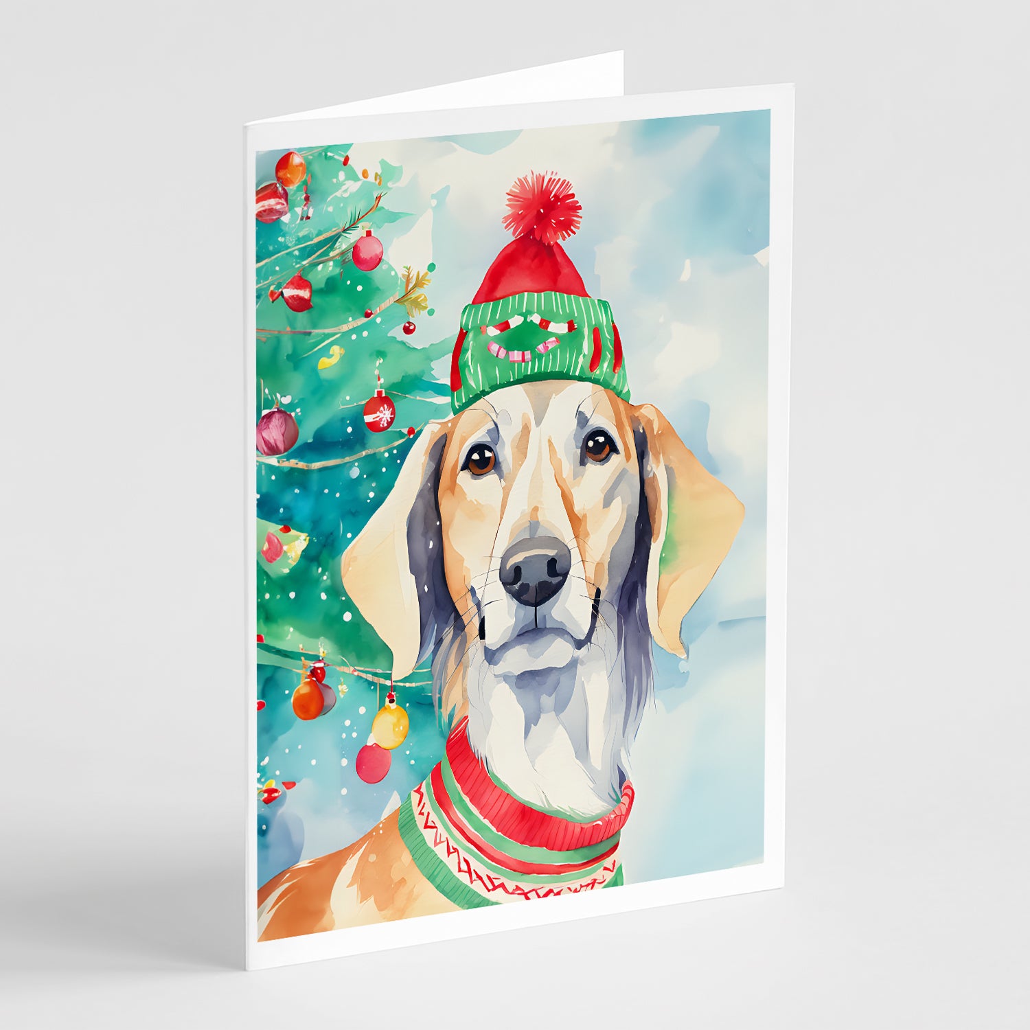 Buy this Saluki Christmas Greeting Cards Pack of 8