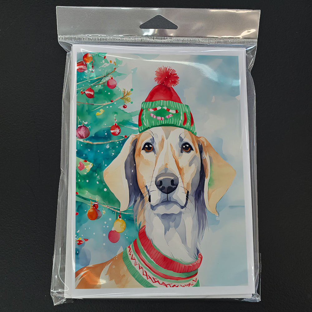 Saluki Christmas Greeting Cards Pack of 8