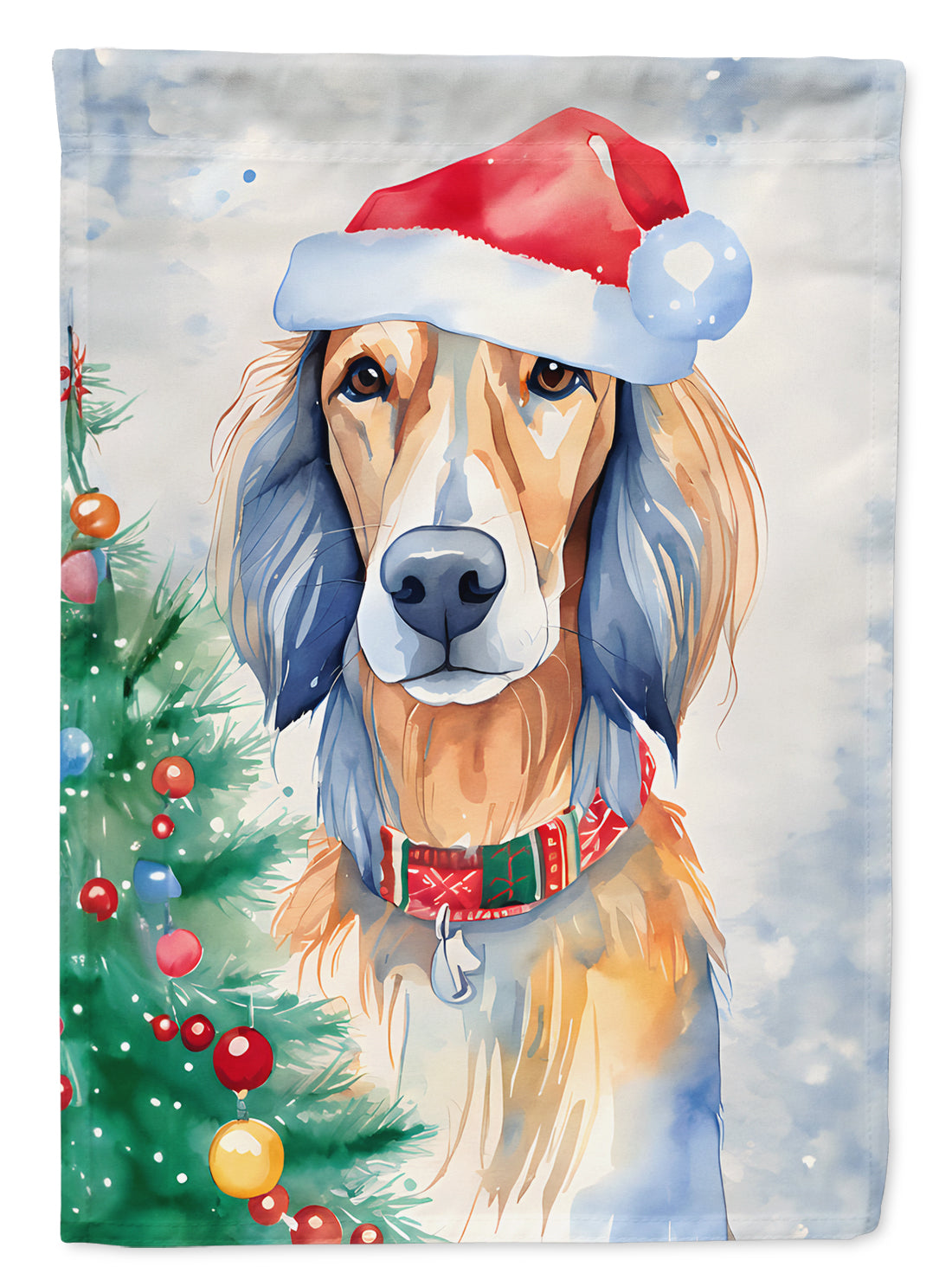 Buy this Saluki Christmas House Flag