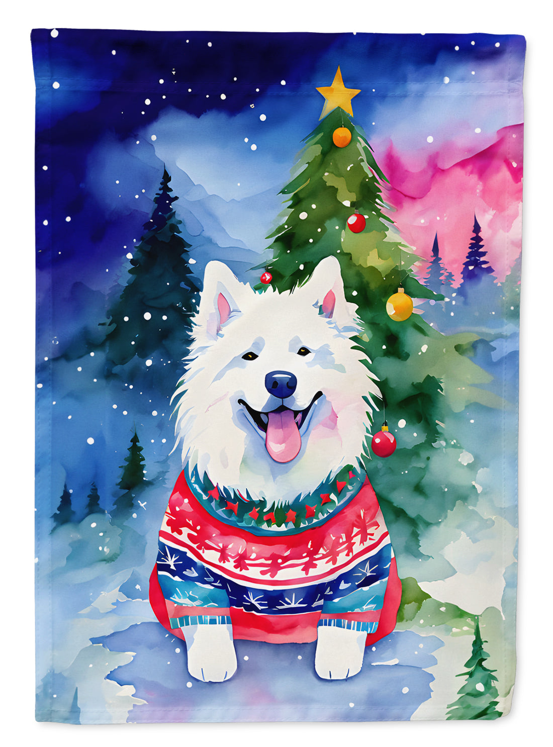 Buy this Samoyed Christmas House Flag