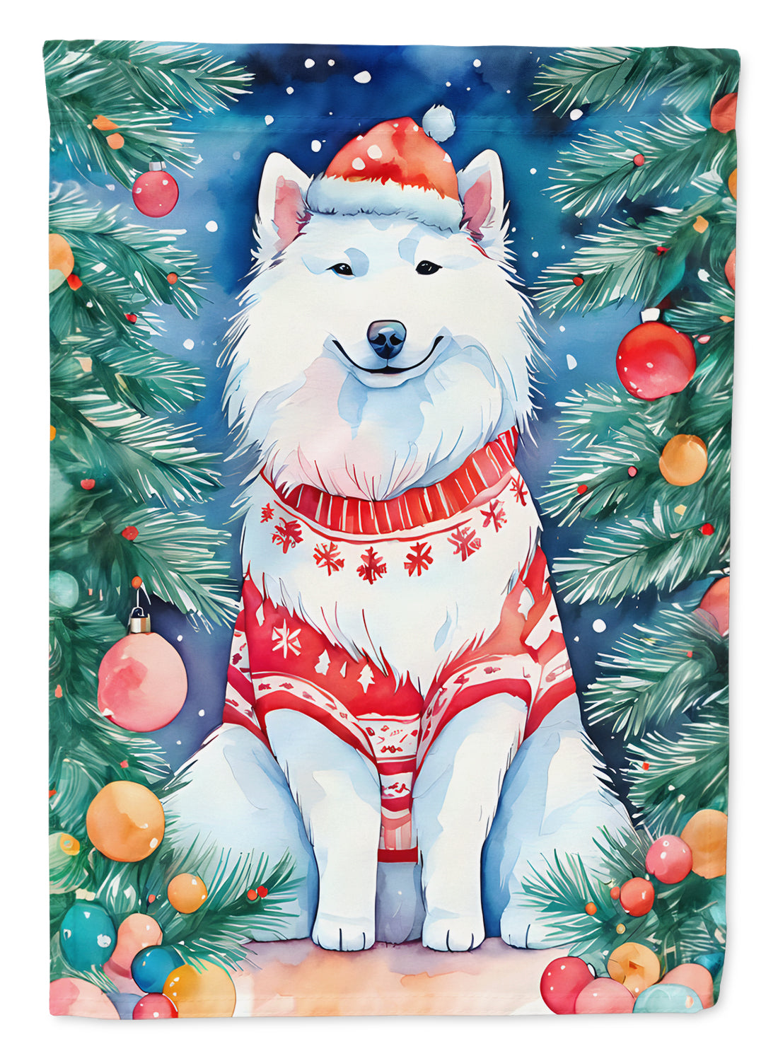 Buy this Samoyed Christmas House Flag