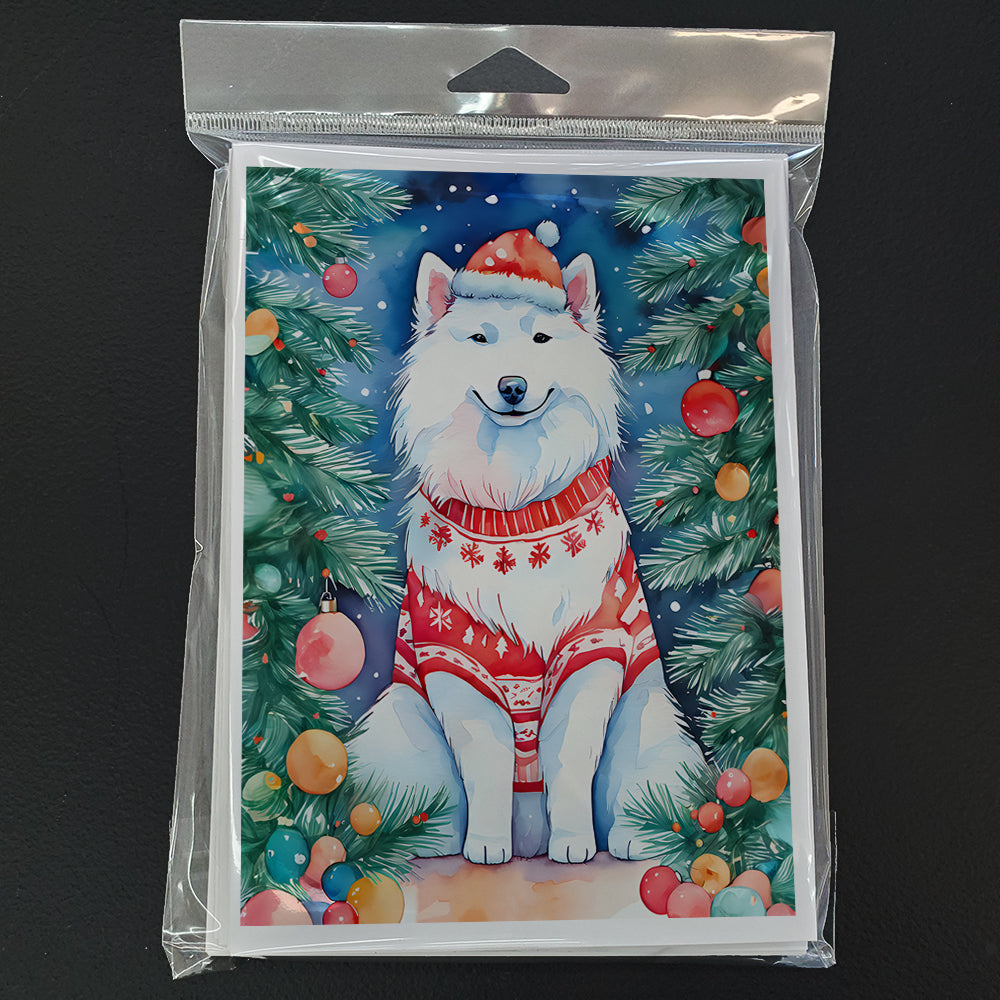 Samoyed Christmas Greeting Cards Pack of 8