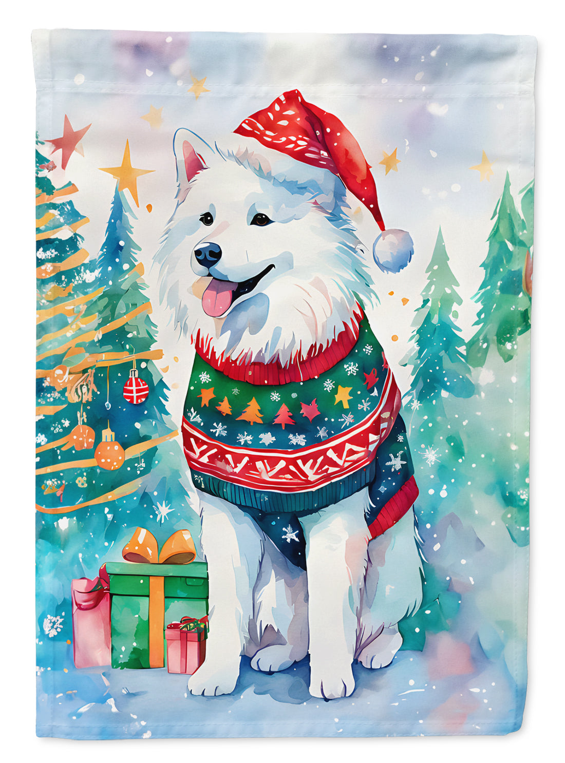 Buy this Samoyed Christmas House Flag