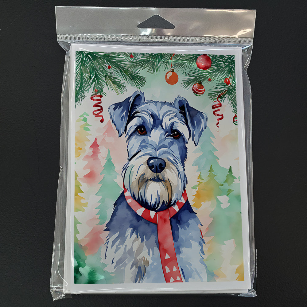 Schnauzer Christmas Greeting Cards Pack of 8
