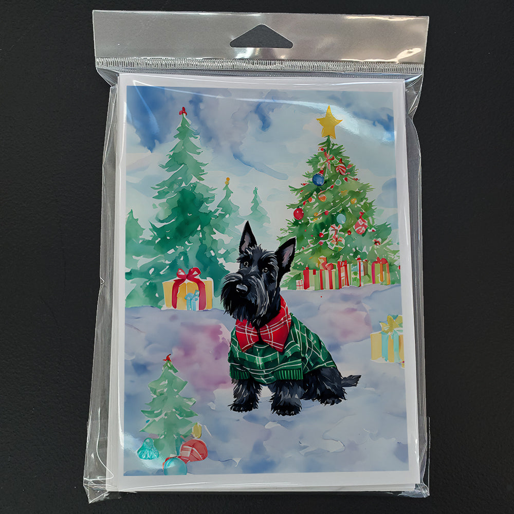 Scottish Terrier Christmas Greeting Cards Pack of 8