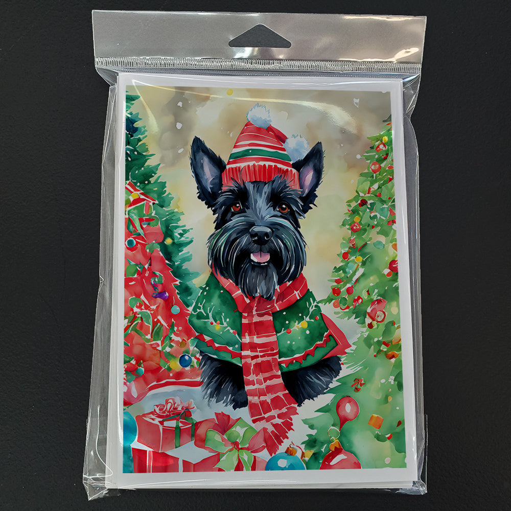 Scottish Terrier Christmas Greeting Cards Pack of 8