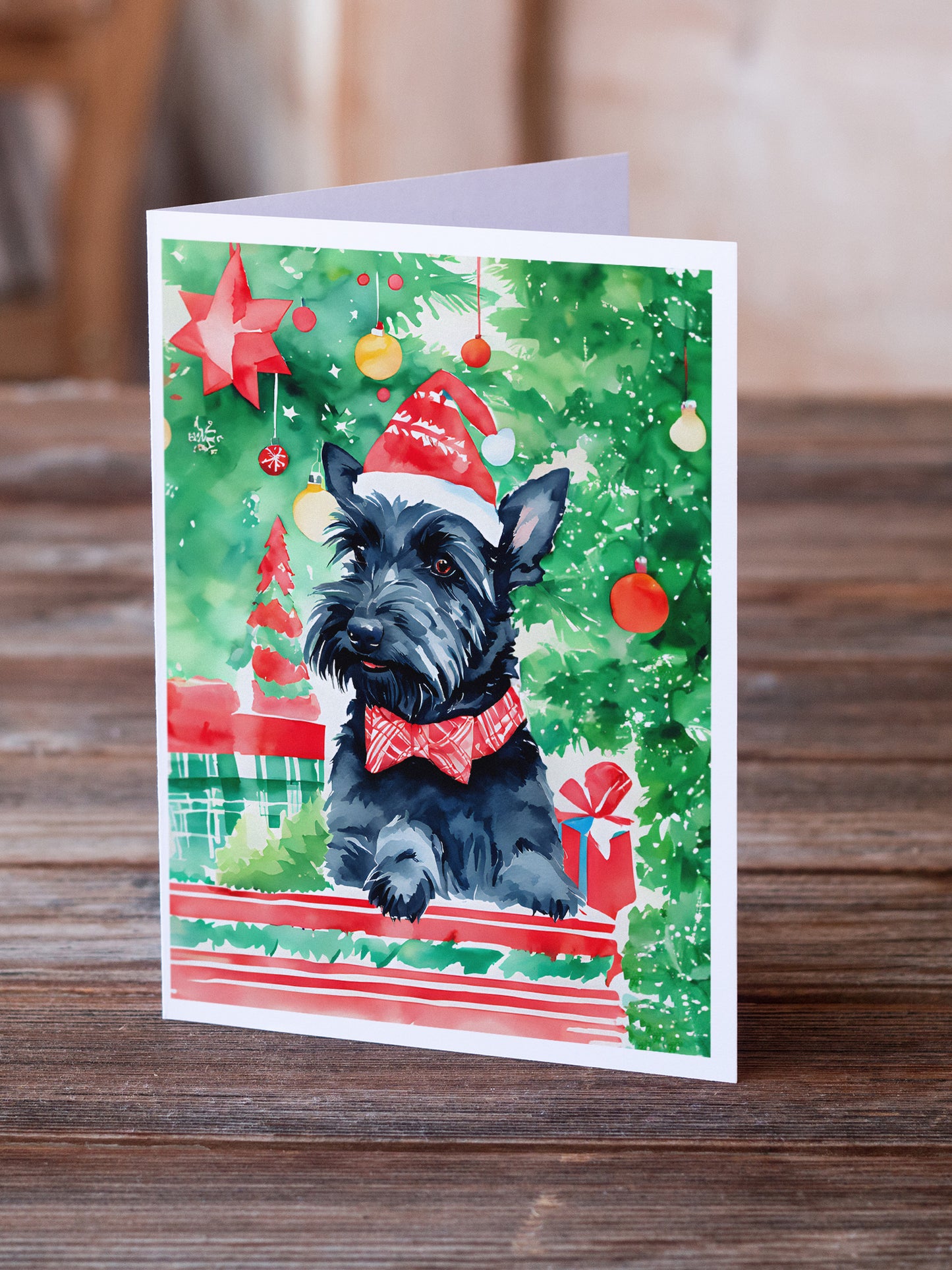 Scottish Terrier Christmas Greeting Cards Pack of 8