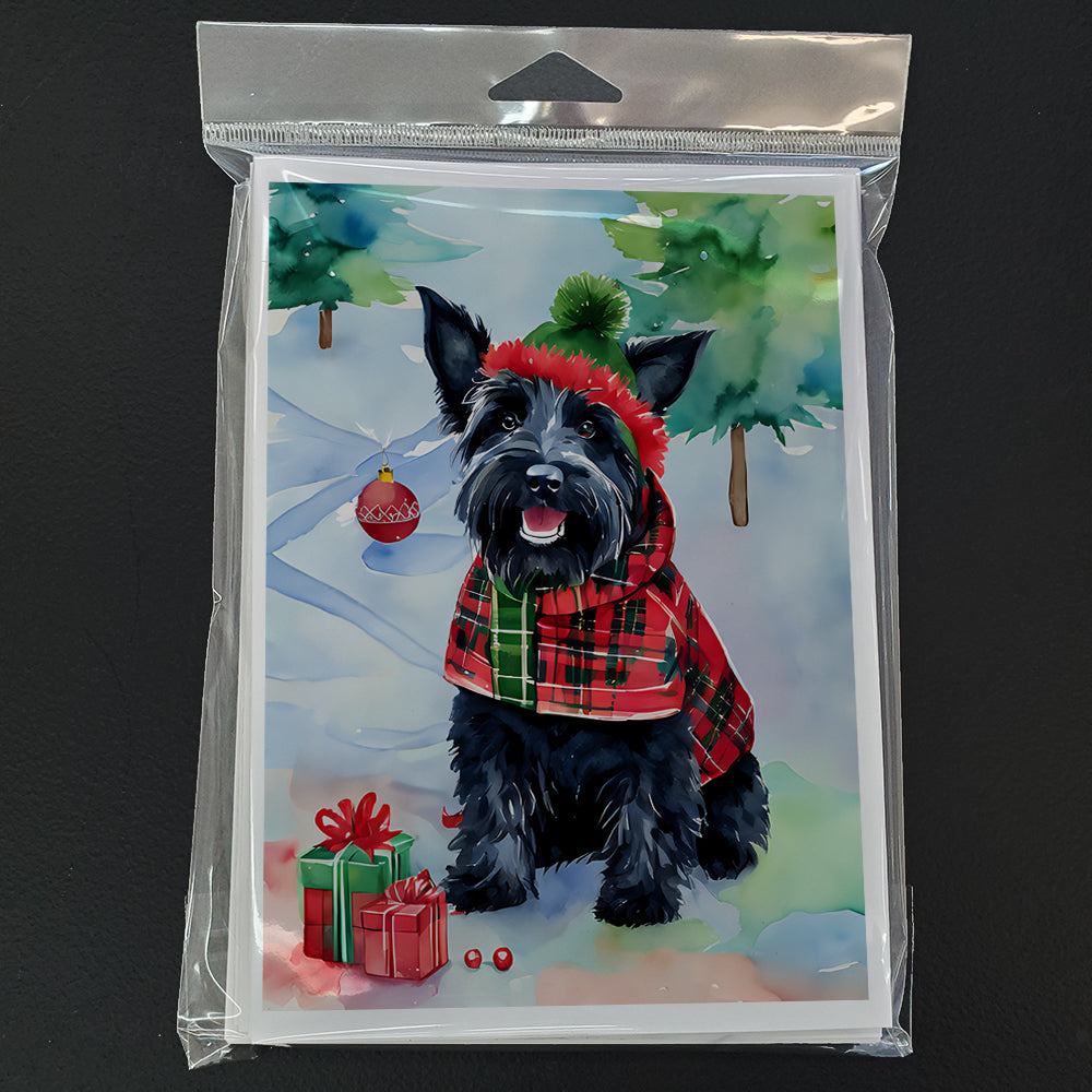 Scottish Terrier Christmas Greeting Cards Pack of 8