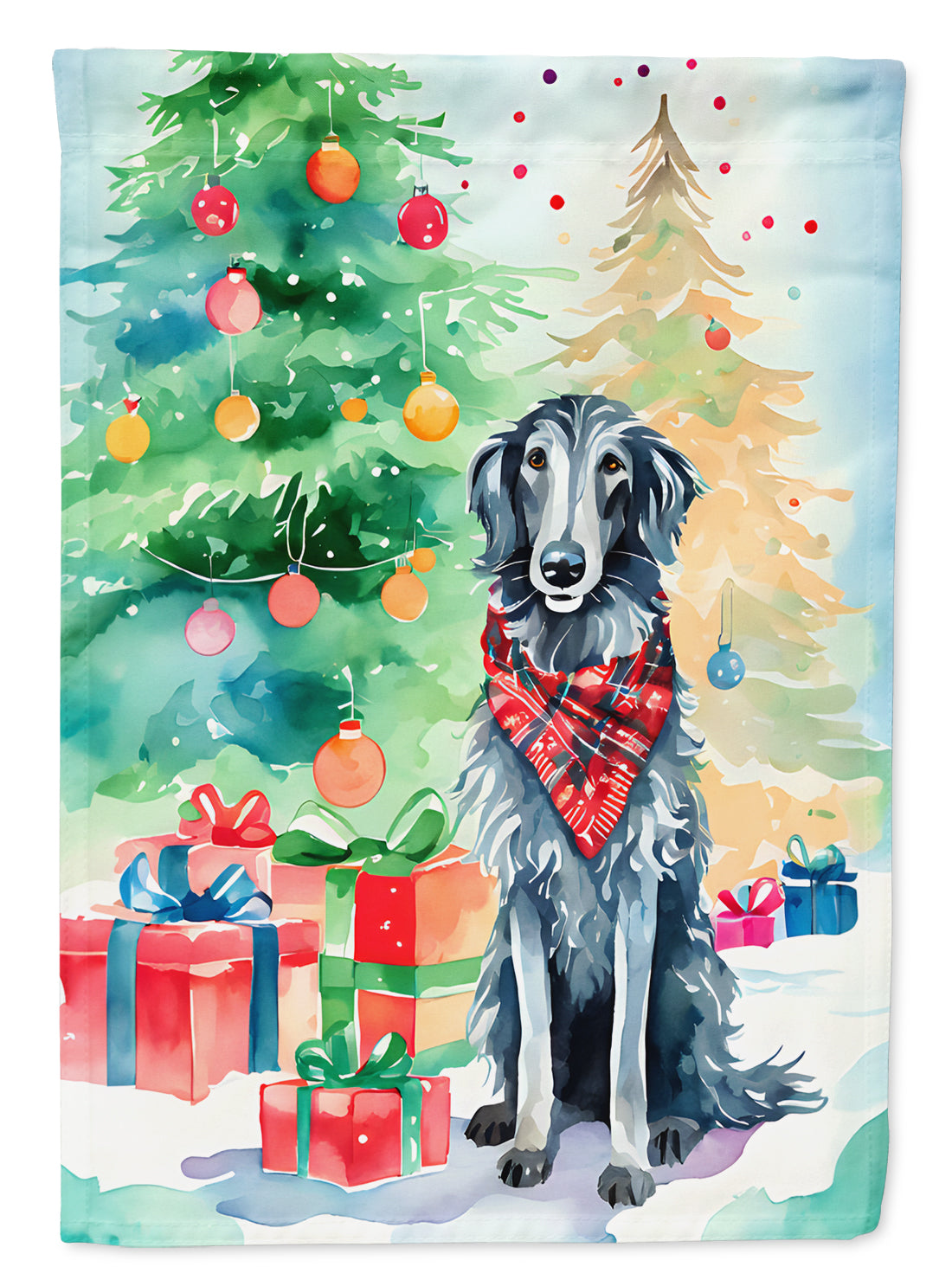 Buy this Scottish Deerhound Christmas Garden Flag