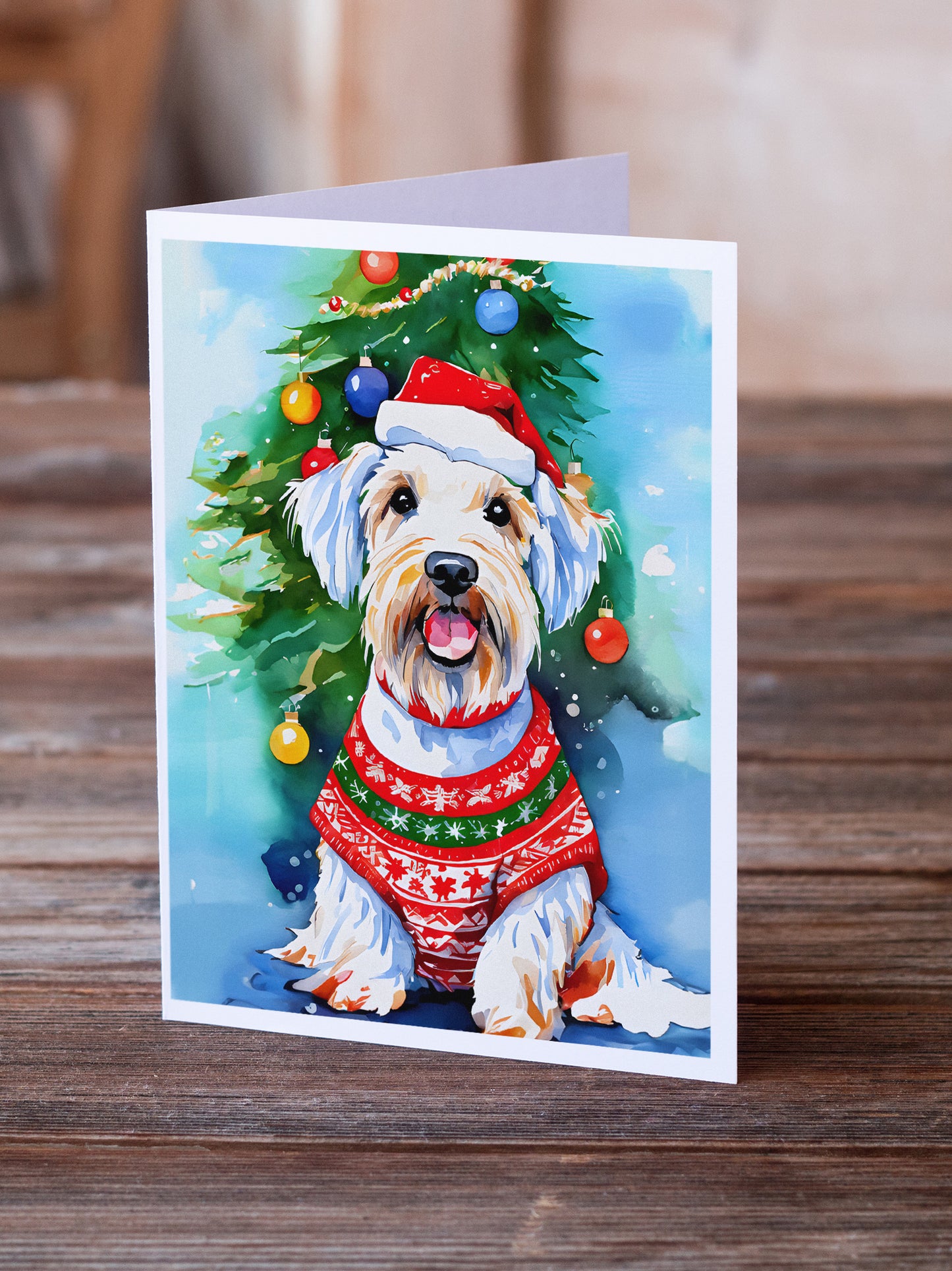 Sealyham Terrier Christmas Greeting Cards Pack of 8