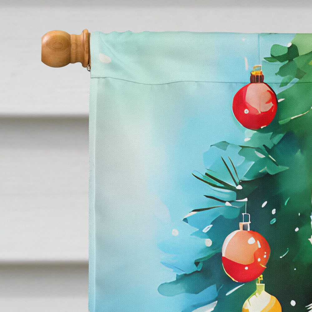 Siberian Husky Christmas House Flag