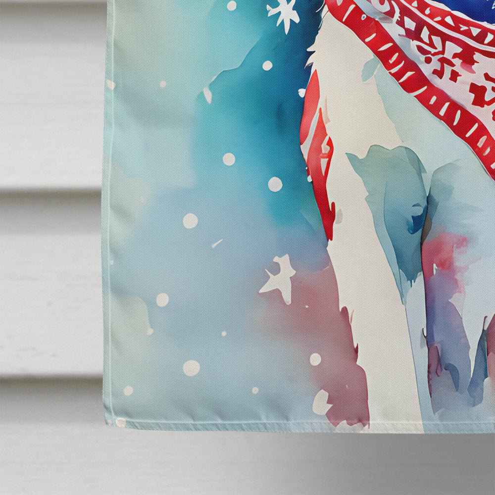 Siberian Husky Christmas House Flag