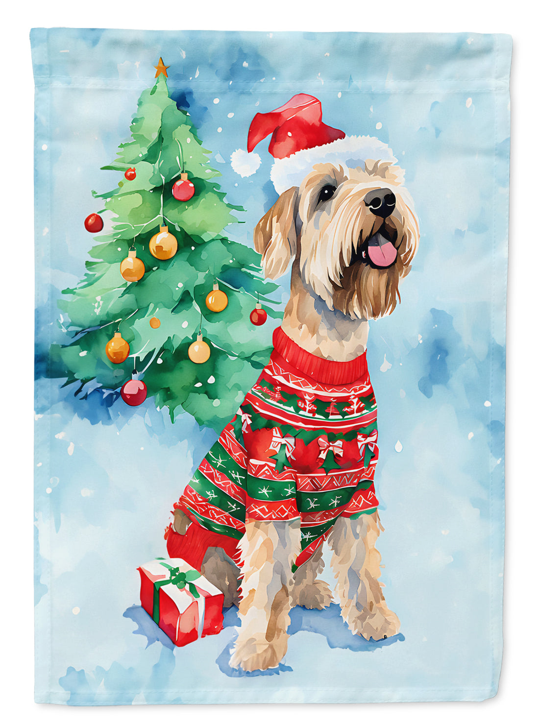 Buy this Wheaten Terrier Christmas House Flag