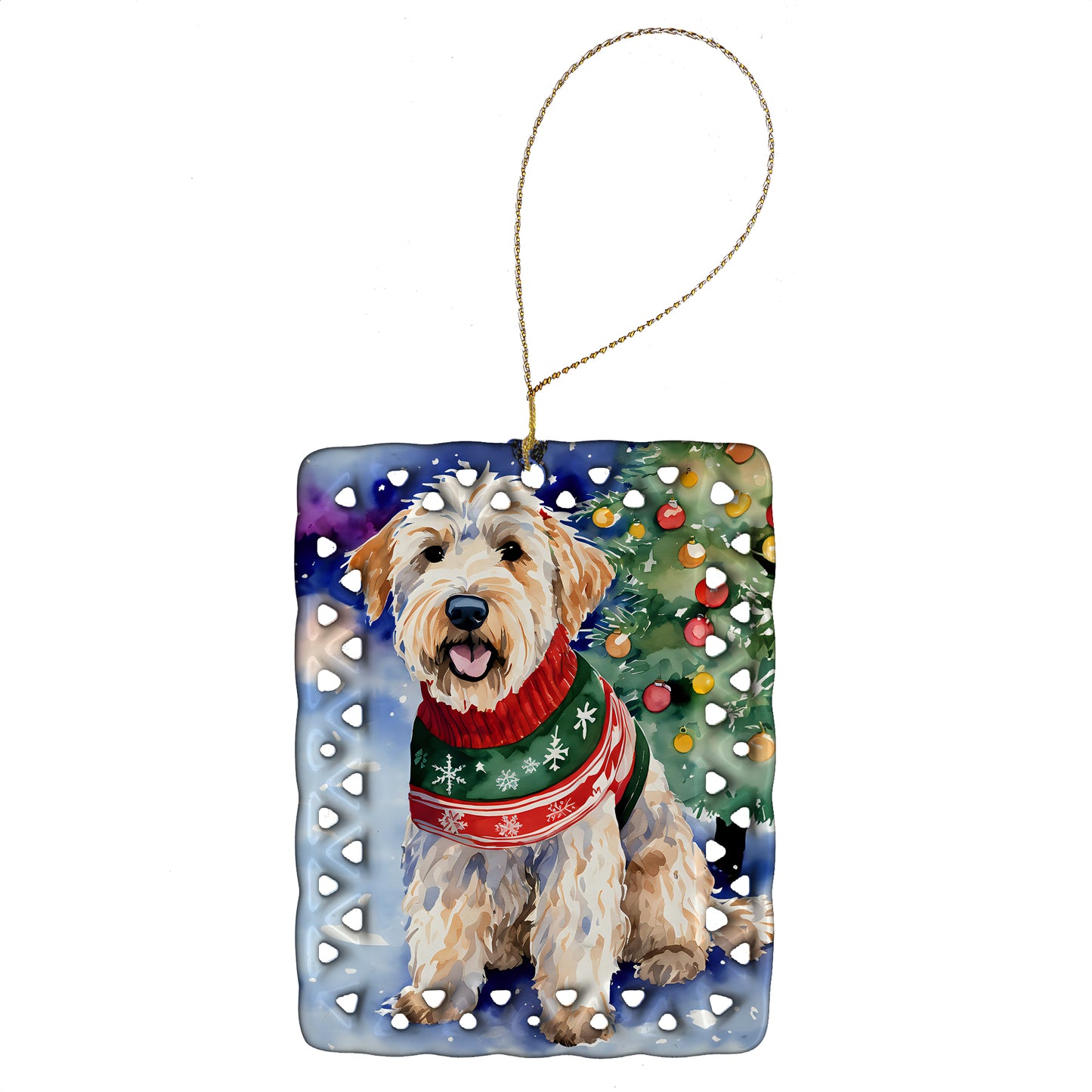 Buy this Wheaten Terrier Christmas Porcelain Ornament