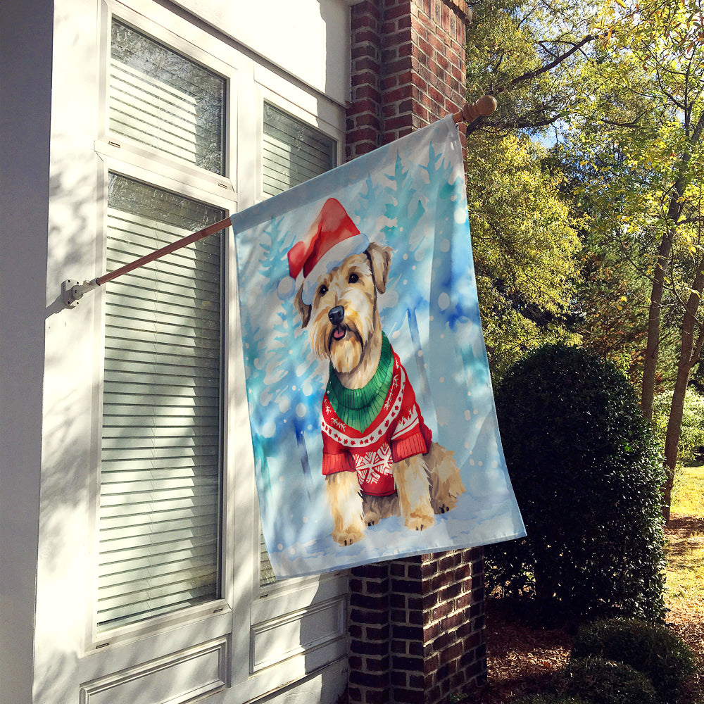 Wheaten Terrier Christmas House Flag