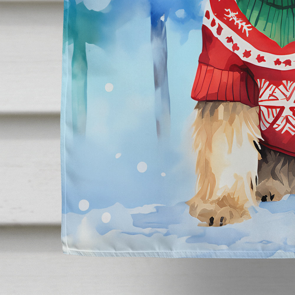 Wheaten Terrier Christmas House Flag