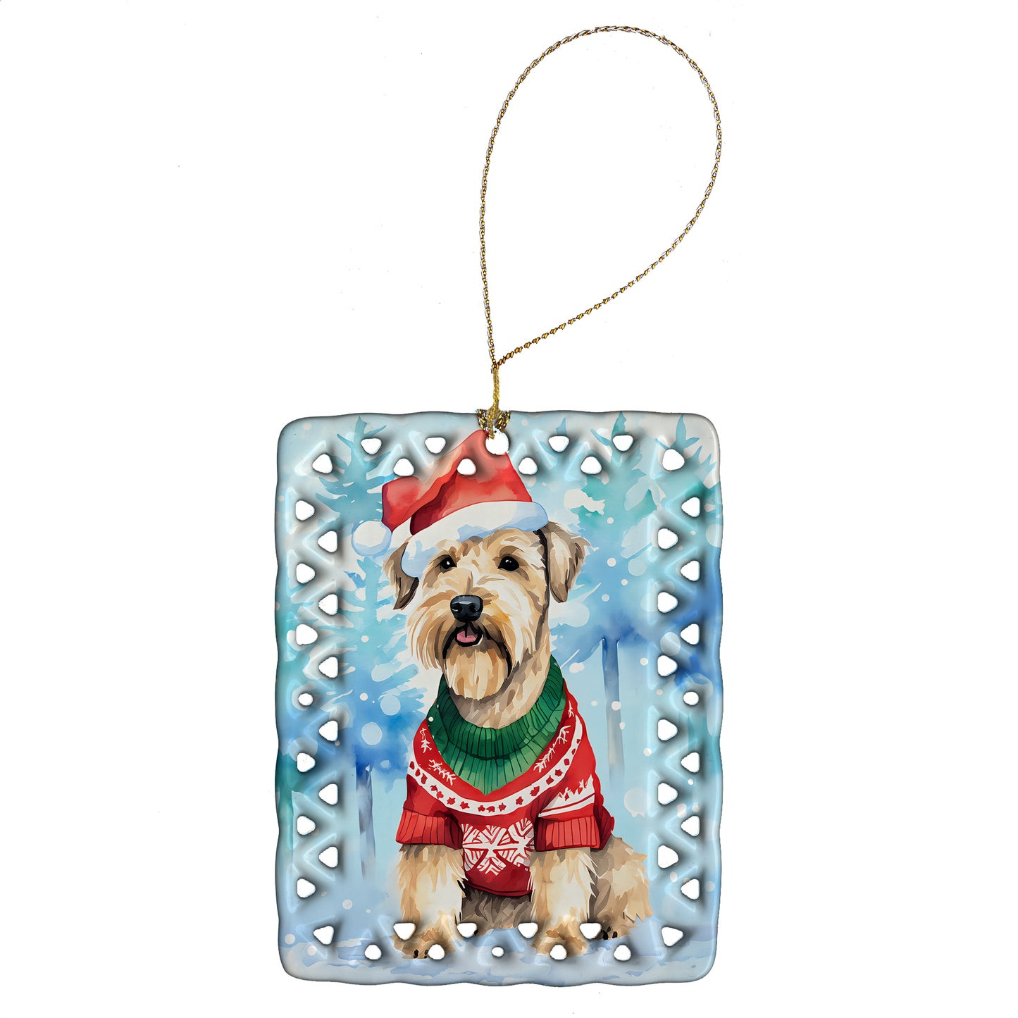 Buy this Wheaten Terrier Christmas Porcelain Ornament