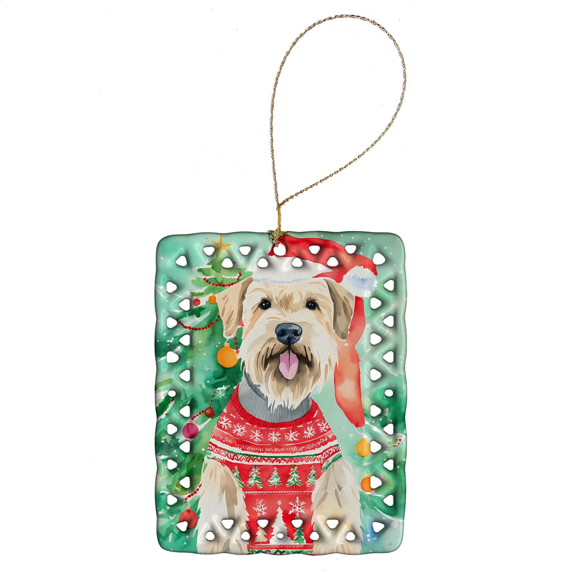 Buy this Wheaten Terrier Christmas Porcelain Ornament