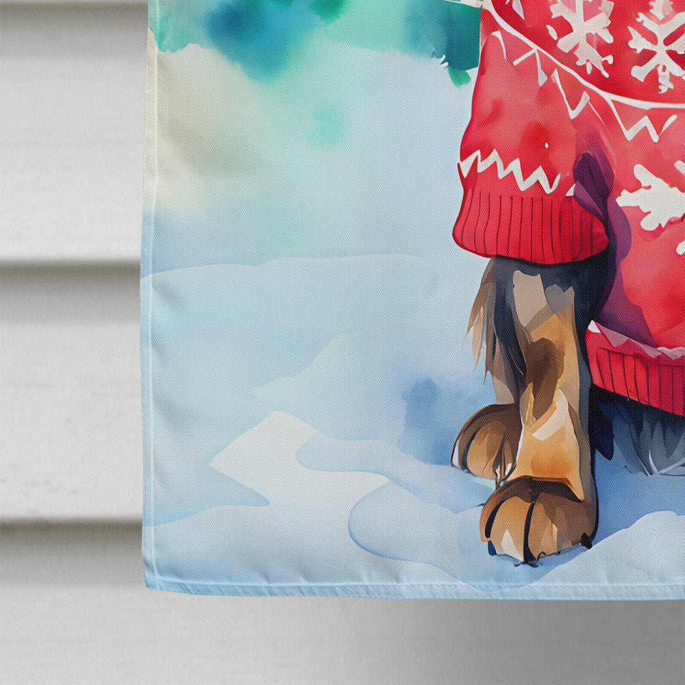 Sussex Spaniel Christmas House Flag