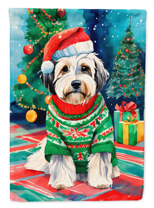 Buy this Tibetan Terrier Christmas House Flag