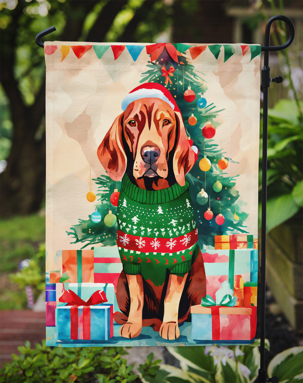 Vizsla Christmas Garden Flag