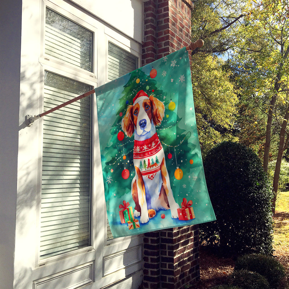 Welsh Springer Spaniel Christmas House Flag