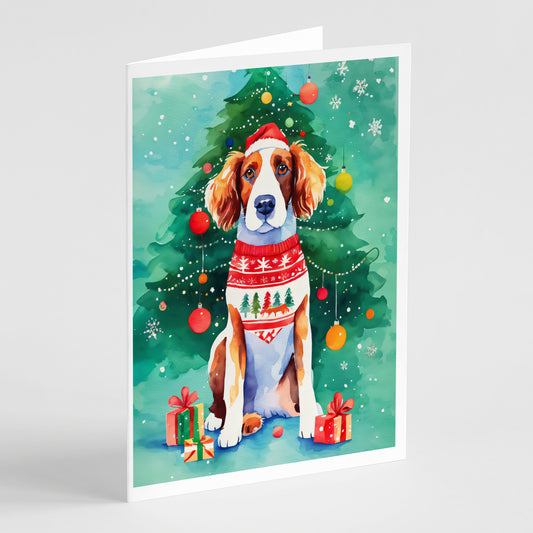 Buy this Welsh Springer Spaniel Christmas Greeting Cards Pack of 8