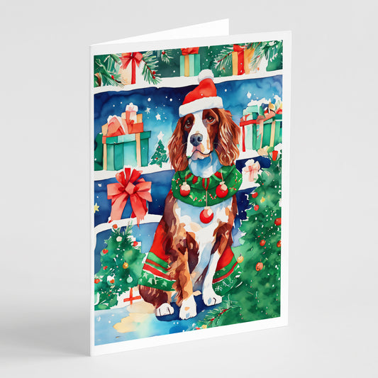 Buy this Welsh Springer Spaniel Christmas Greeting Cards Pack of 8