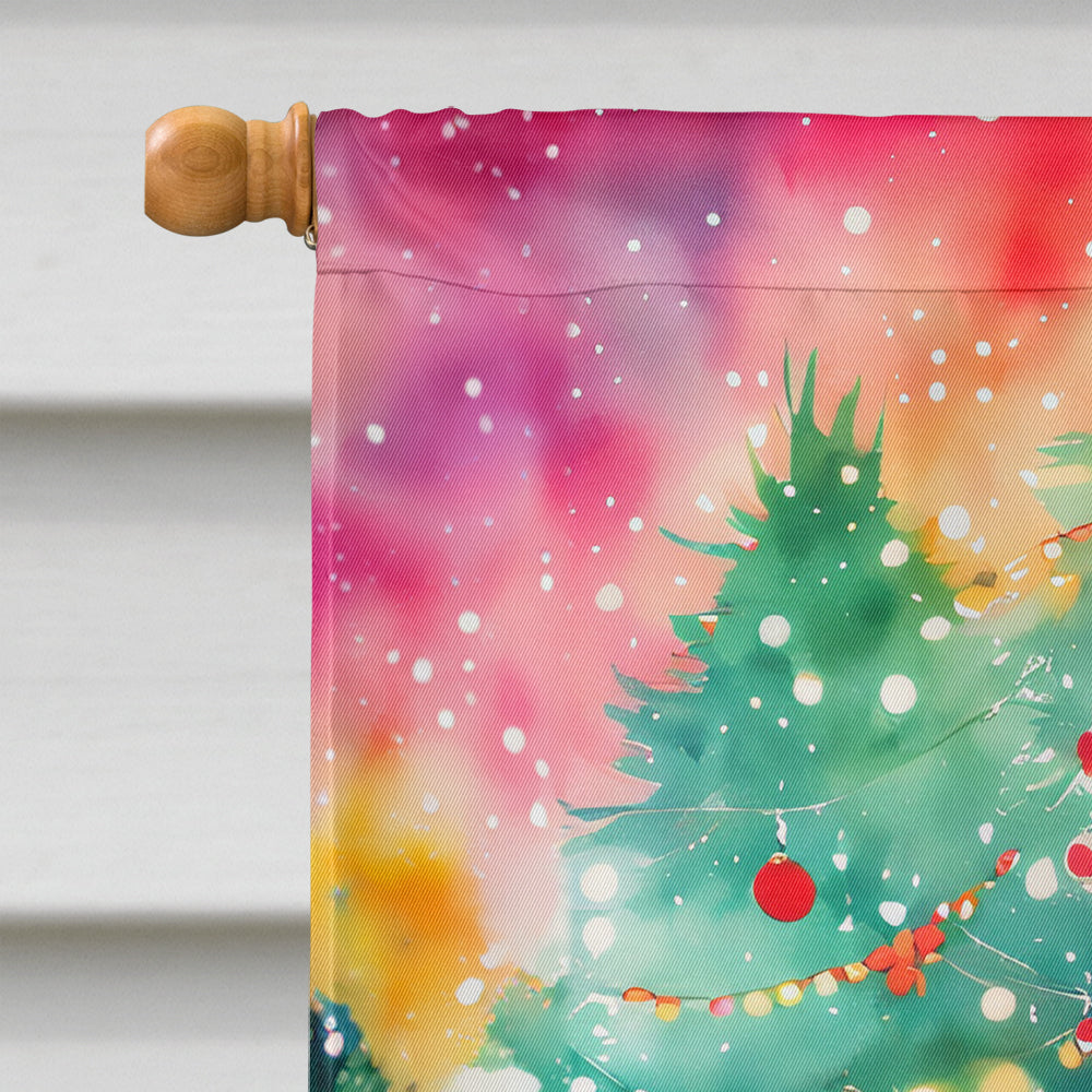 Westie Christmas House Flag