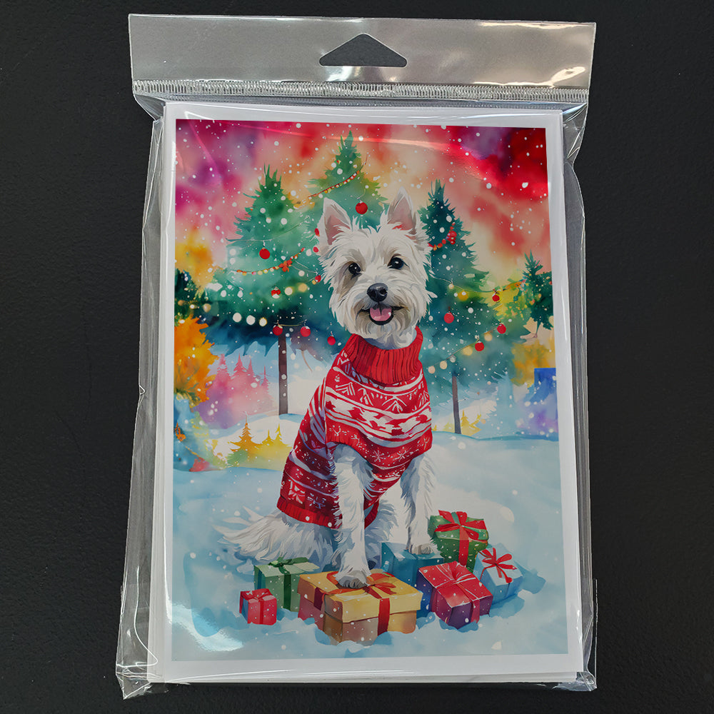 Westie Christmas Greeting Cards Pack of 8