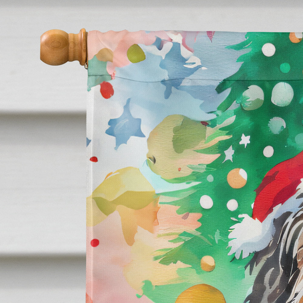 Wirehaired Pointing Griffon Christmas House Flag