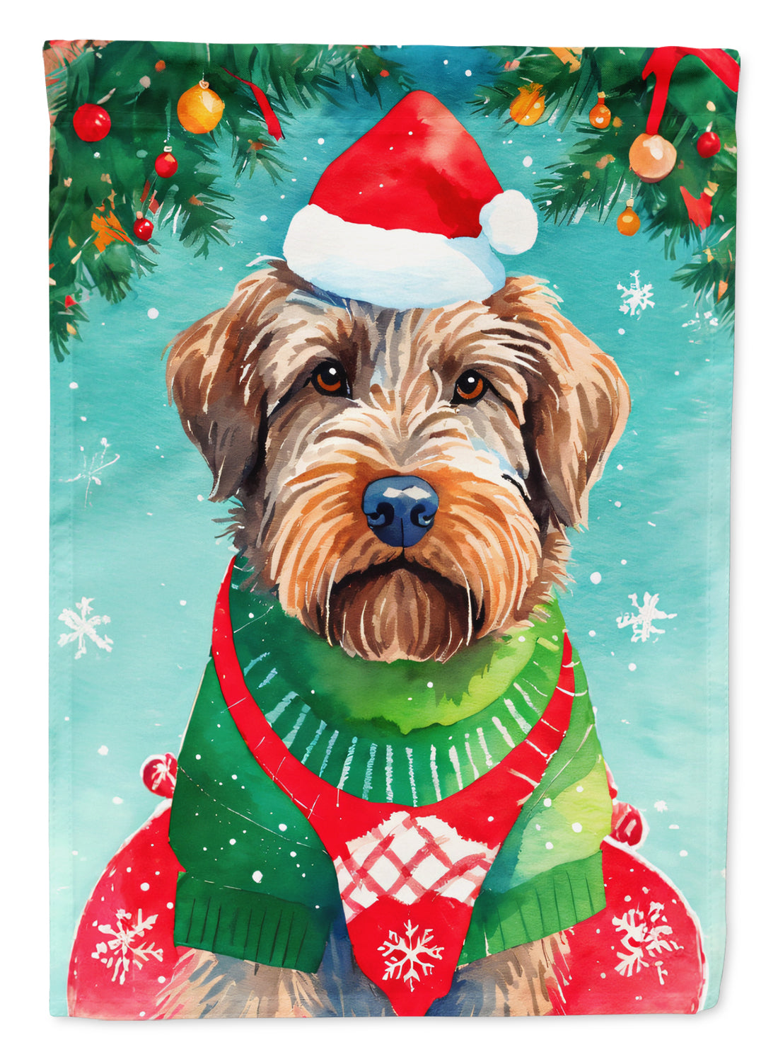 Buy this Wirehaired Pointing Griffon Christmas House Flag