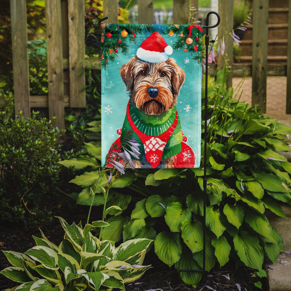 Wirehaired Pointing Griffon Christmas Garden Flag