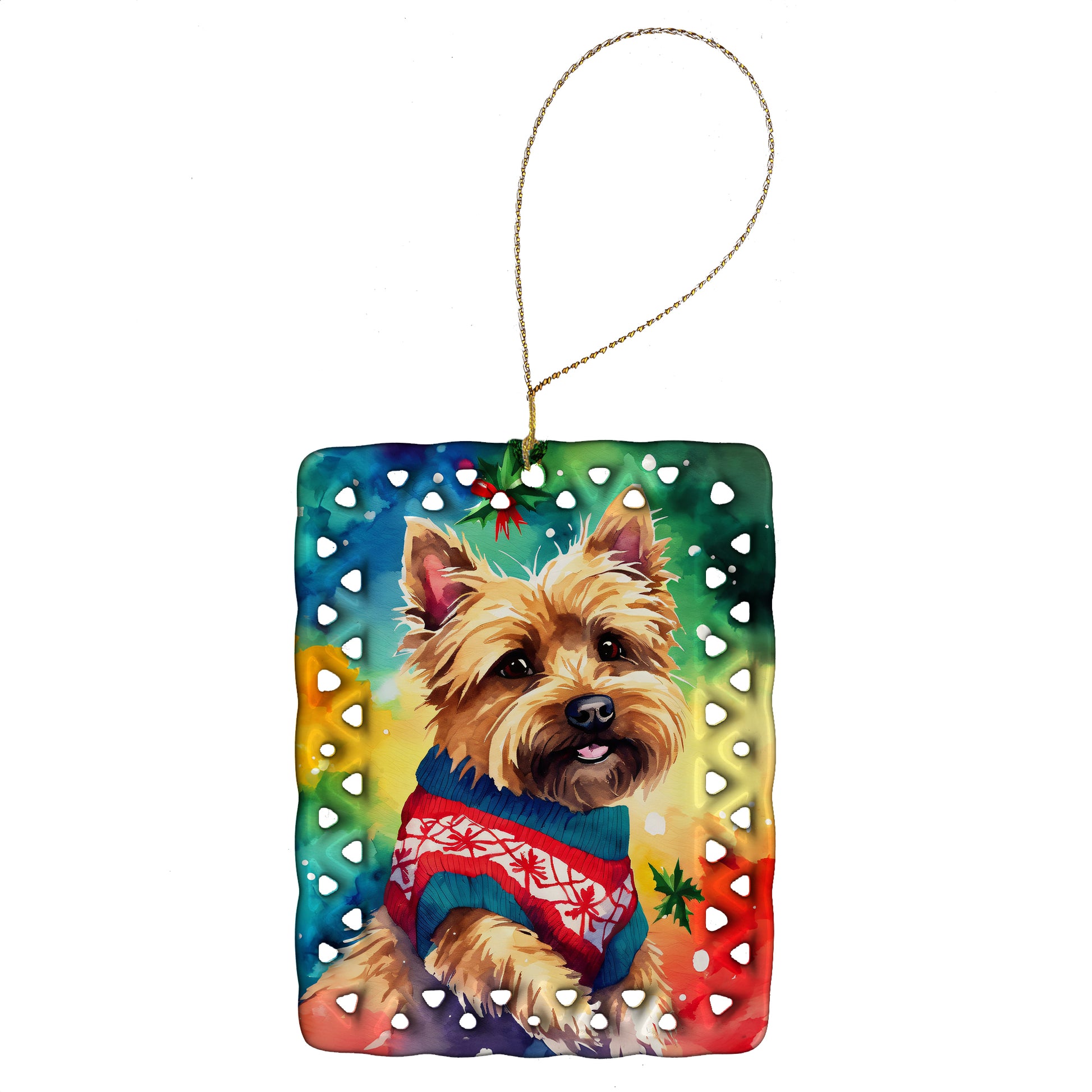 Buy this Yorkshire Terrier Yorkie Christmas Porcelain Ornament