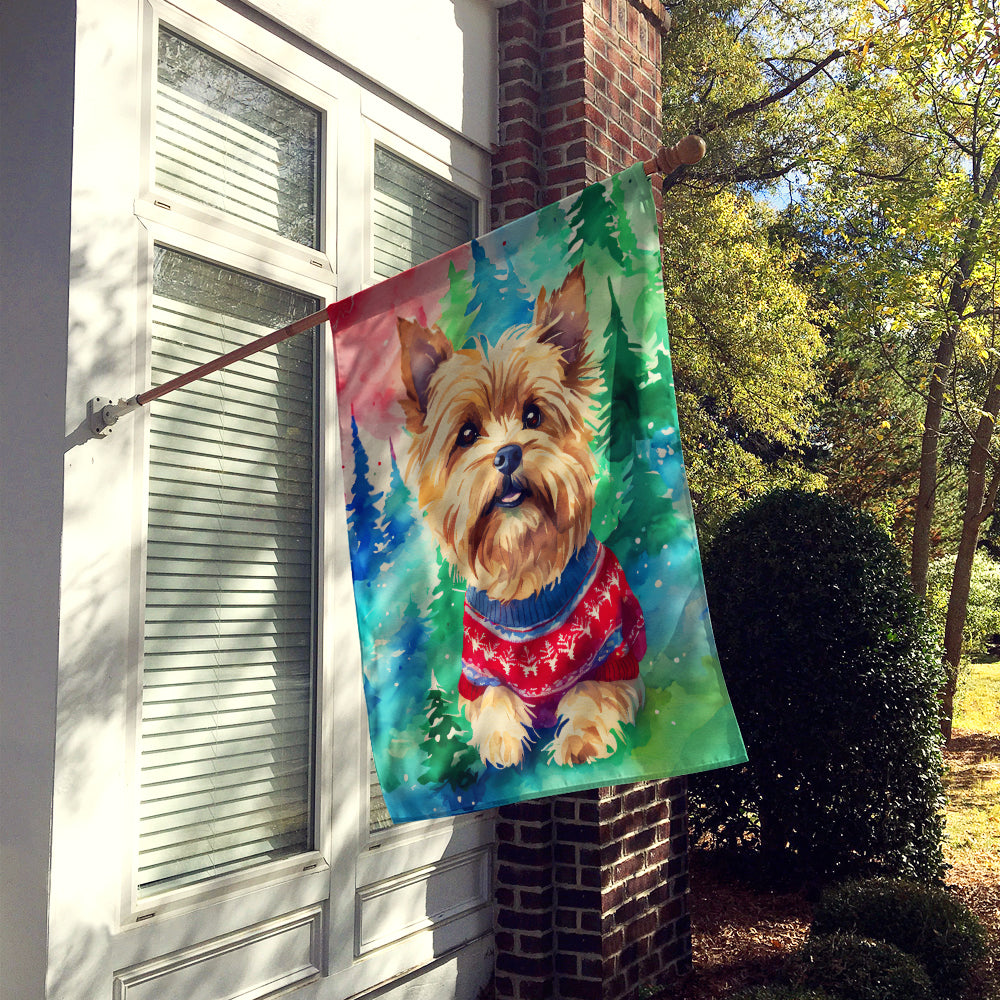 Yorkshire Terrier Yorkie Christmas House Flag