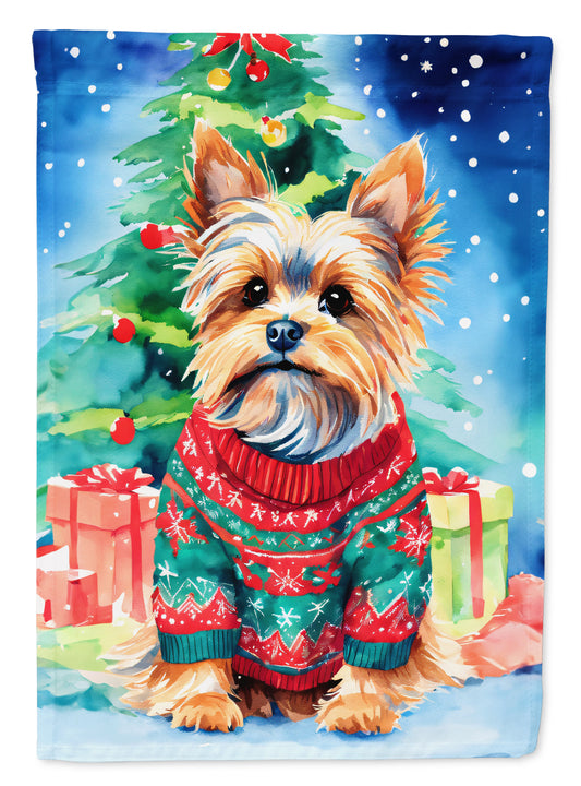 Buy this Yorkshire Terrier Yorkie Christmas House Flag