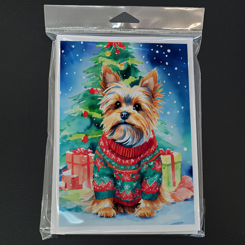 Yorkshire Terrier Yorkie Christmas Greeting Cards Pack of 8