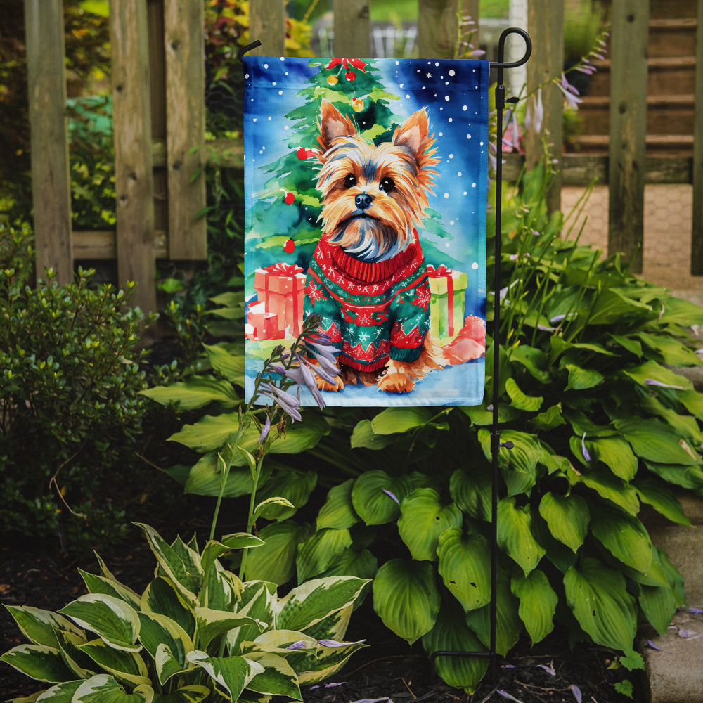 Yorkshire Terrier Yorkie Christmas Garden Flag