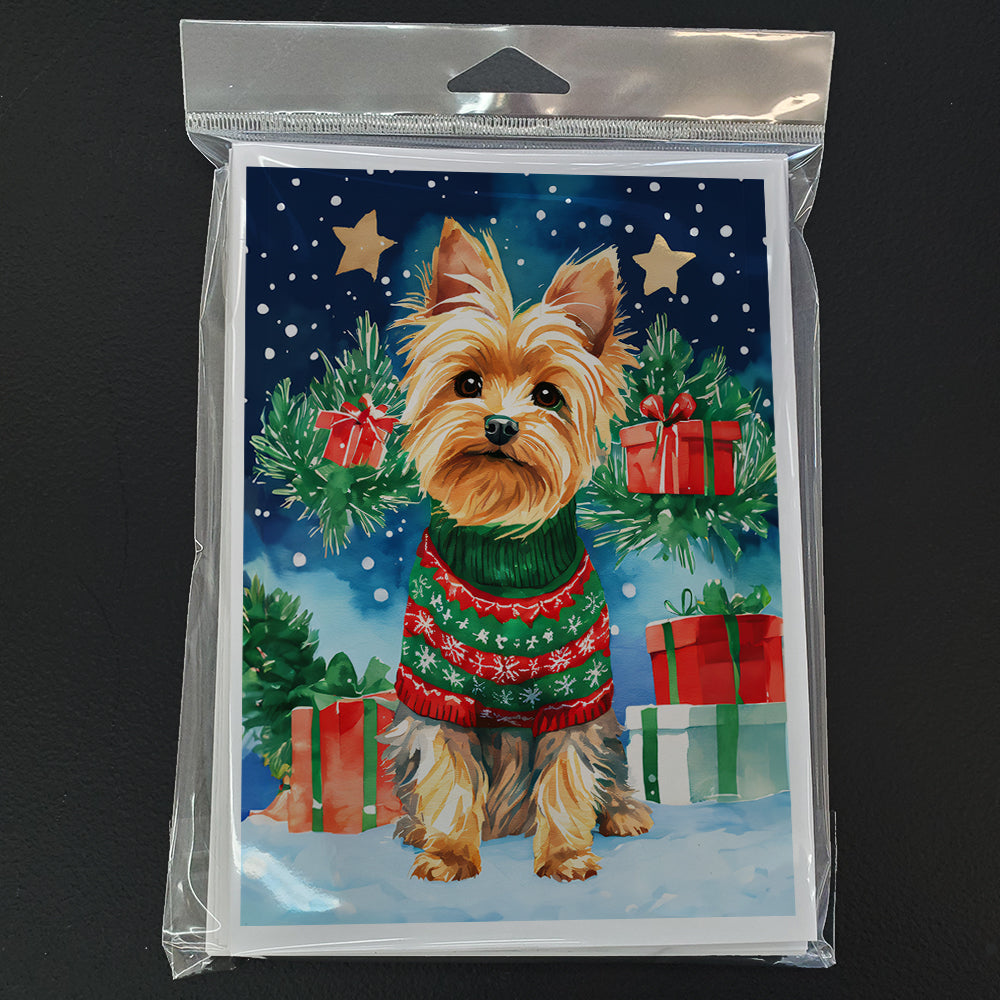 Yorkshire Terrier Yorkie Christmas Greeting Cards Pack of 8