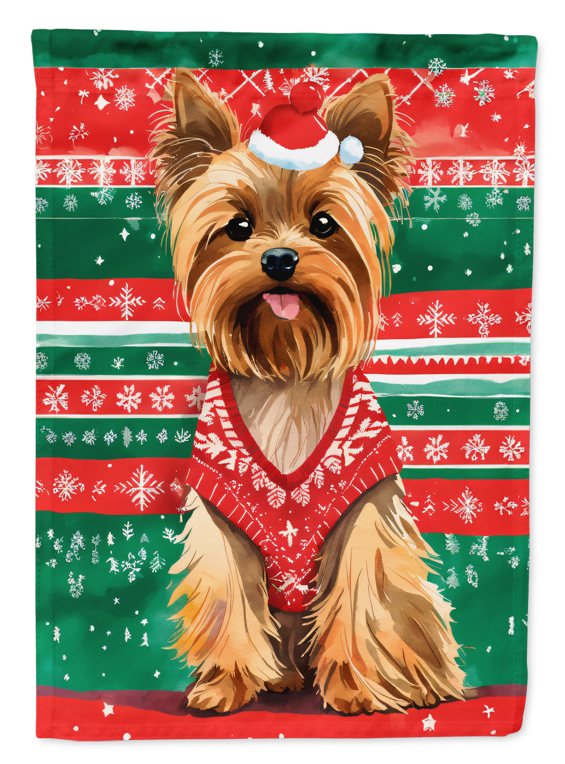 Buy this Yorkshire Terrier Yorkie Christmas House Flag