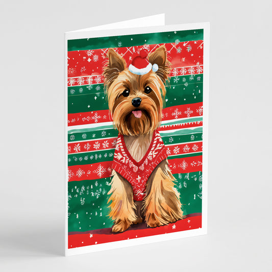 Buy this Yorkshire Terrier Yorkie Christmas Greeting Cards Pack of 8