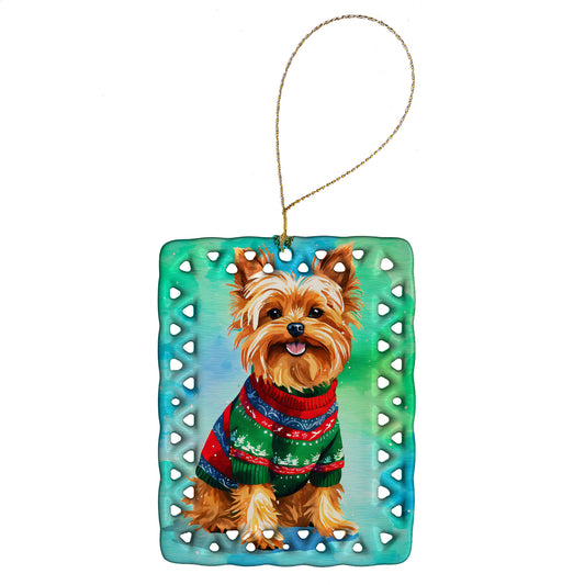 Buy this Yorkshire Terrier Yorkie Christmas Porcelain Ornament