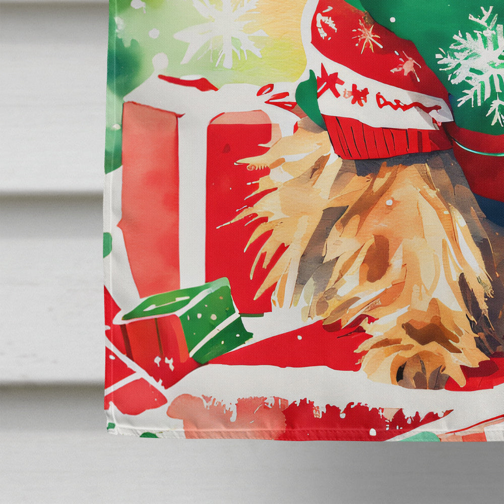 Yorkshire Terrier Yorkie Christmas House Flag