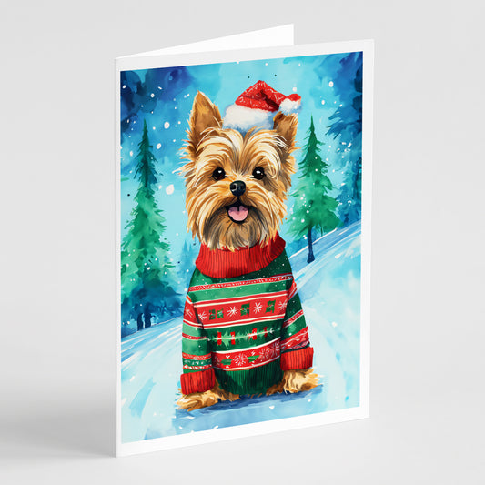 Buy this Yorkshire Terrier Yorkie Christmas Greeting Cards Pack of 8