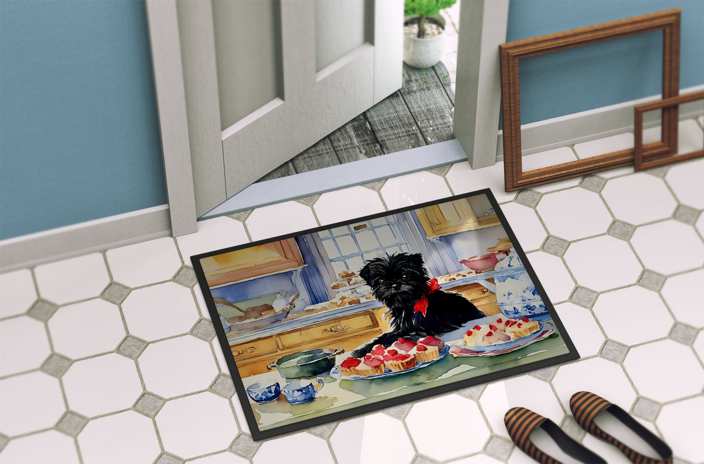 Affenpinscher Christmas Cookies Doormat