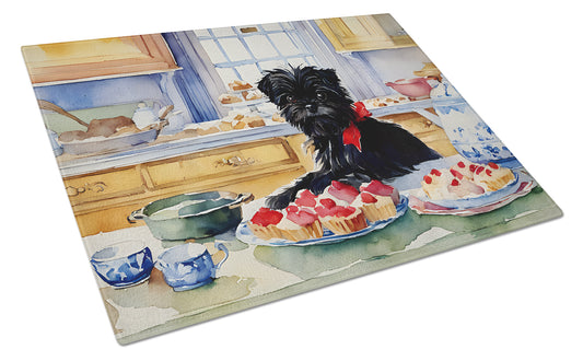 Buy this Affenpinscher Christmas Cookies Glass Cutting Board