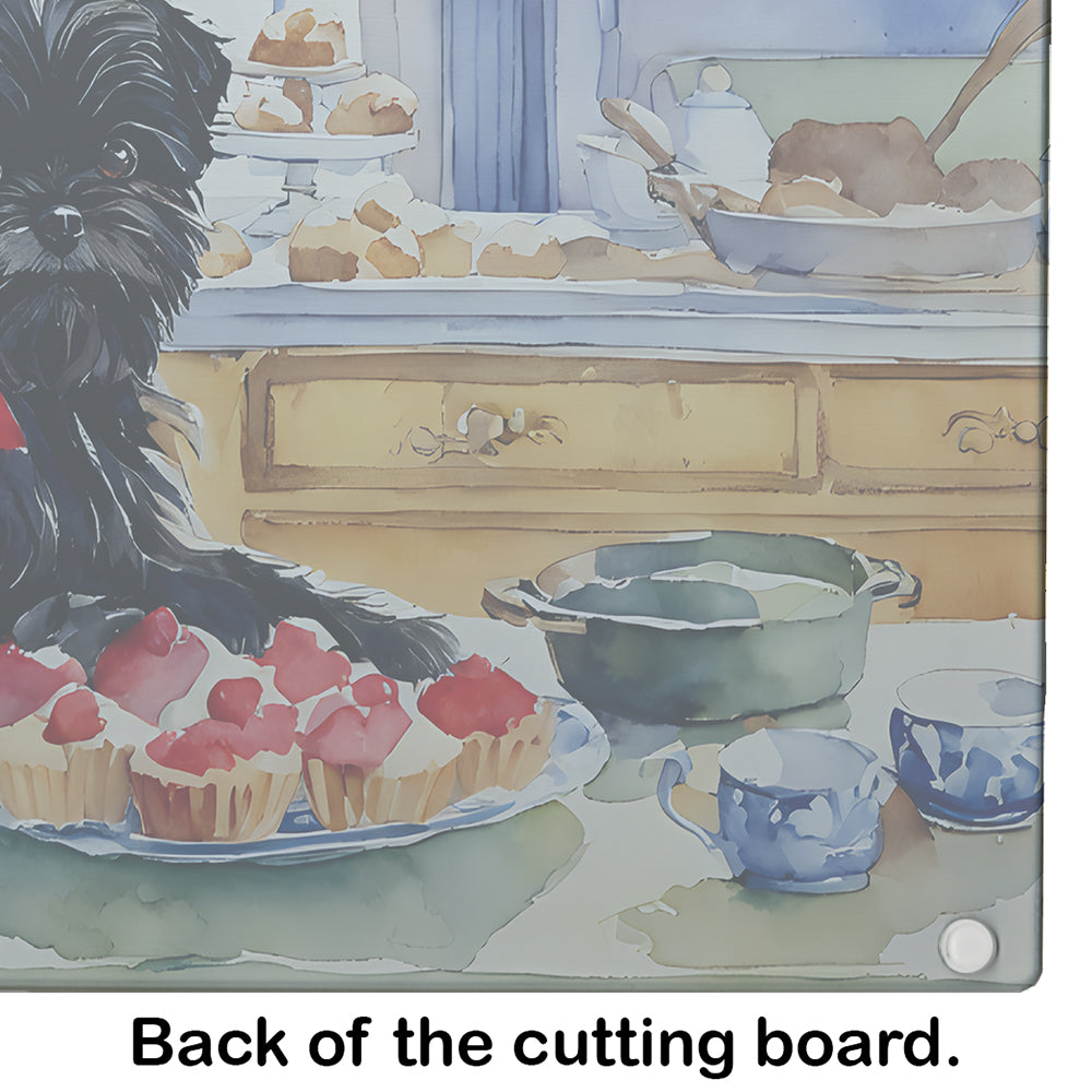 Affenpinscher Christmas Cookies Glass Cutting Board